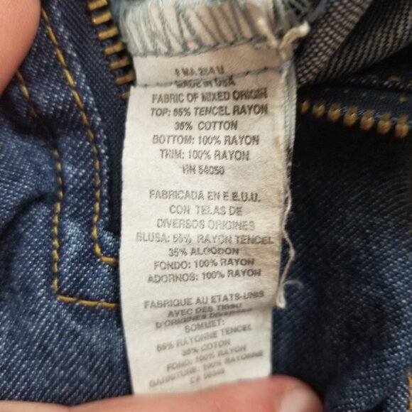 Vtintage Jones New York Denim Maxi Dress Hooded Contrast Plaid Modest Prairie - Picture 9 of 9